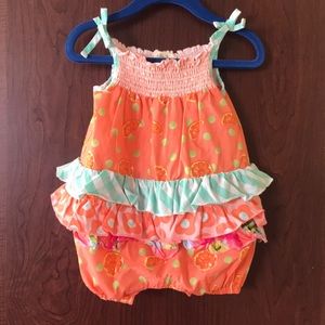 Matilda Jane happy and free orange eclair romper